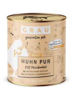 Grau Huhn Pur Mit Leinöl Nassfutter 5 Grau Huhn Pur Mit Leinöl Nassfutter -DECHRA Verkäufe 00008807 hund huhn pur 800g