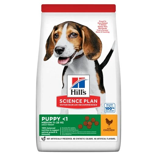 Hill's Science Plan Canine Medium Welpenfutter Mit Huhn 1 Hill's Science Plan Canine Medium Welpenfutter Mit Huhn